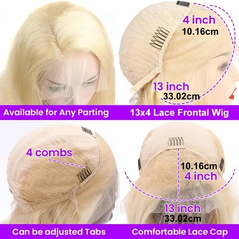 4x4 Lace Closed Non-toxic Wig, Synthetic Wig, Straight Wave Head, 10-inch Non-adhesive Lace Front Piece, Suitable For The Whole Scene.