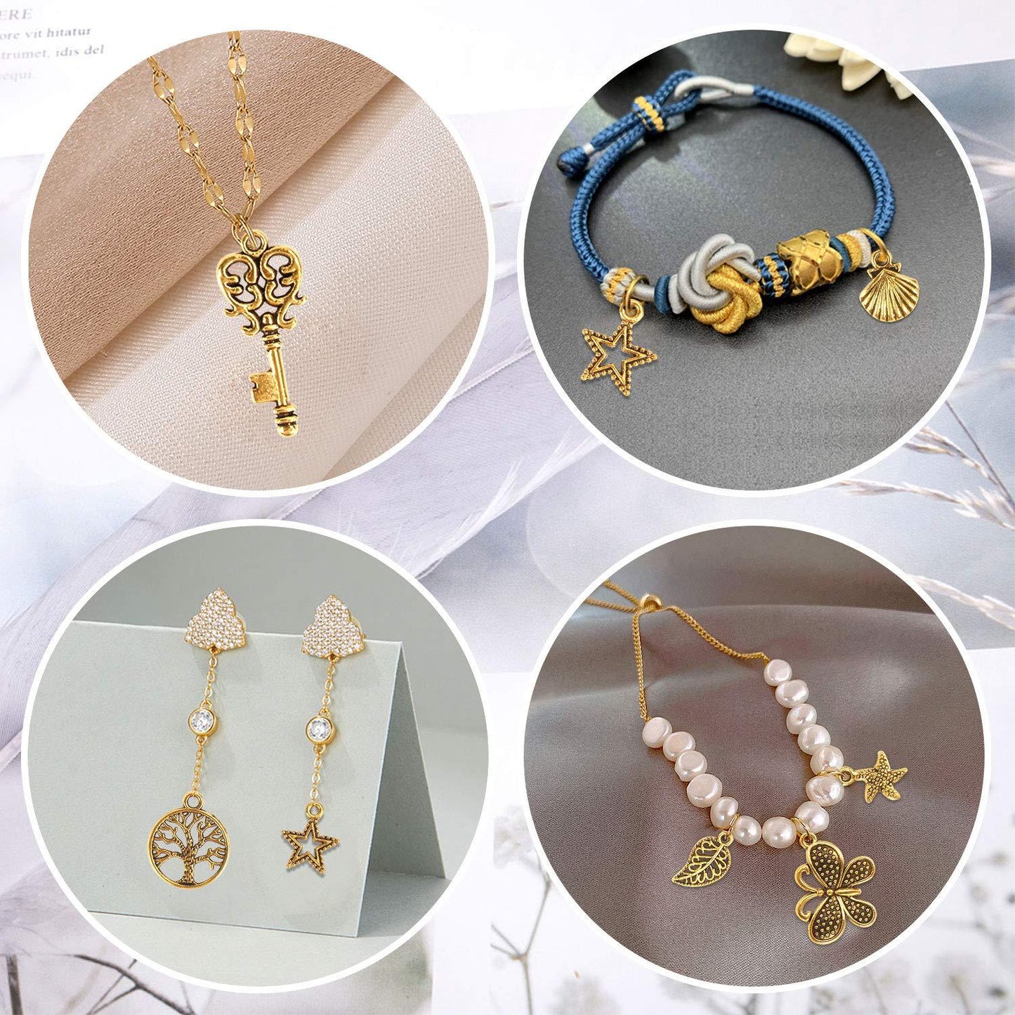 200Pcs Gold Charms Bulk Antique Gold Charms For Jewelry Making Charm Bracelet Necklace Earrings DIY Craft Making-Selling On Amazon Is Prohibited