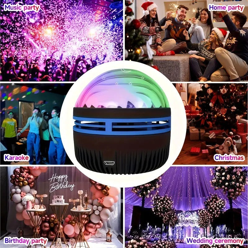Aurora Starry Sky Projector-Blending Dreamy Aurora With Glittering Stars, 360 Degrees Rotating Projection -Immersive Romantic Atmosphere Creator For Bedrooms