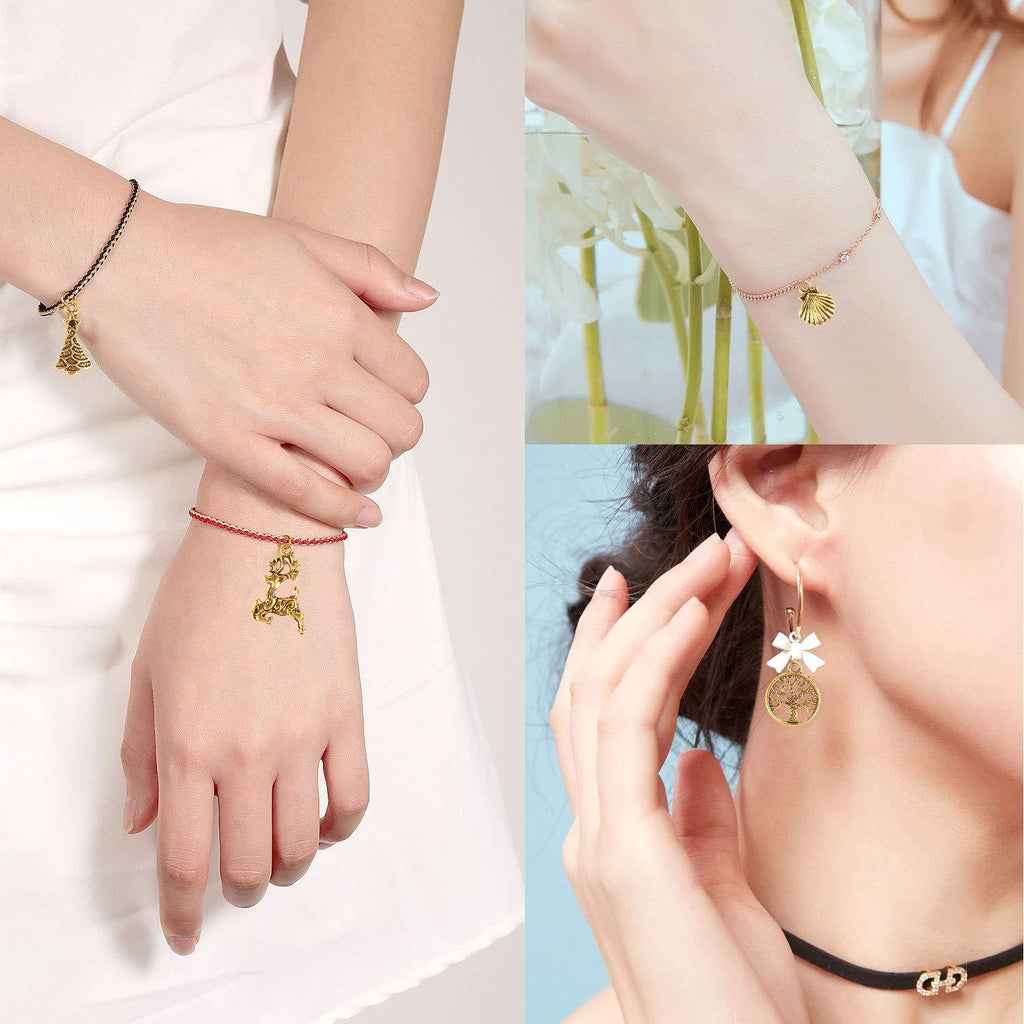 200Pcs Gold Charms Bulk Antique Gold Charms For Jewelry Making Charm Bracelet Necklace Earrings DIY Craft Making-Selling On Amazon Is Prohibited