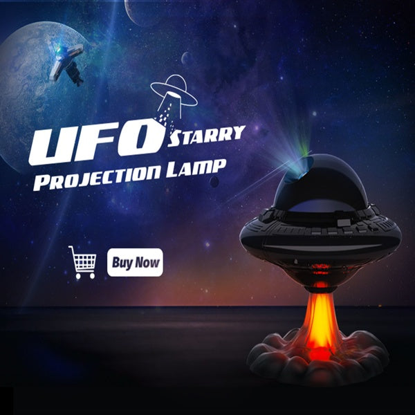 Flying Saucer Starry Sky Projection Light, Indoor Ambient Lighting Decoration