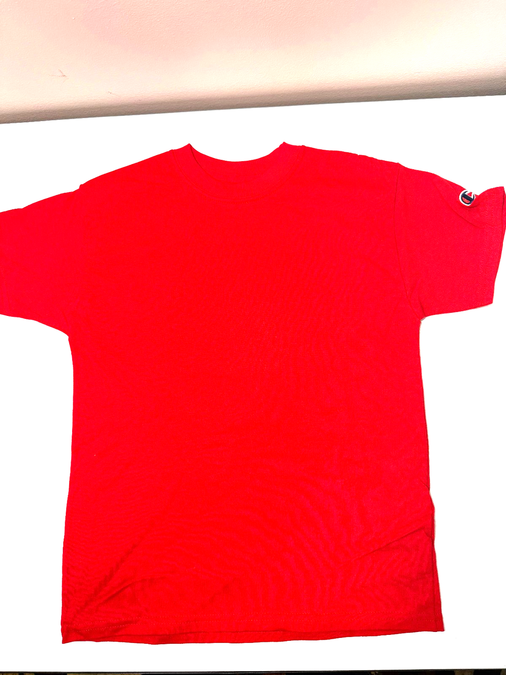 Champion Authentic Performance Cotton Training top T-Shirt Youth Scarlet (Small)