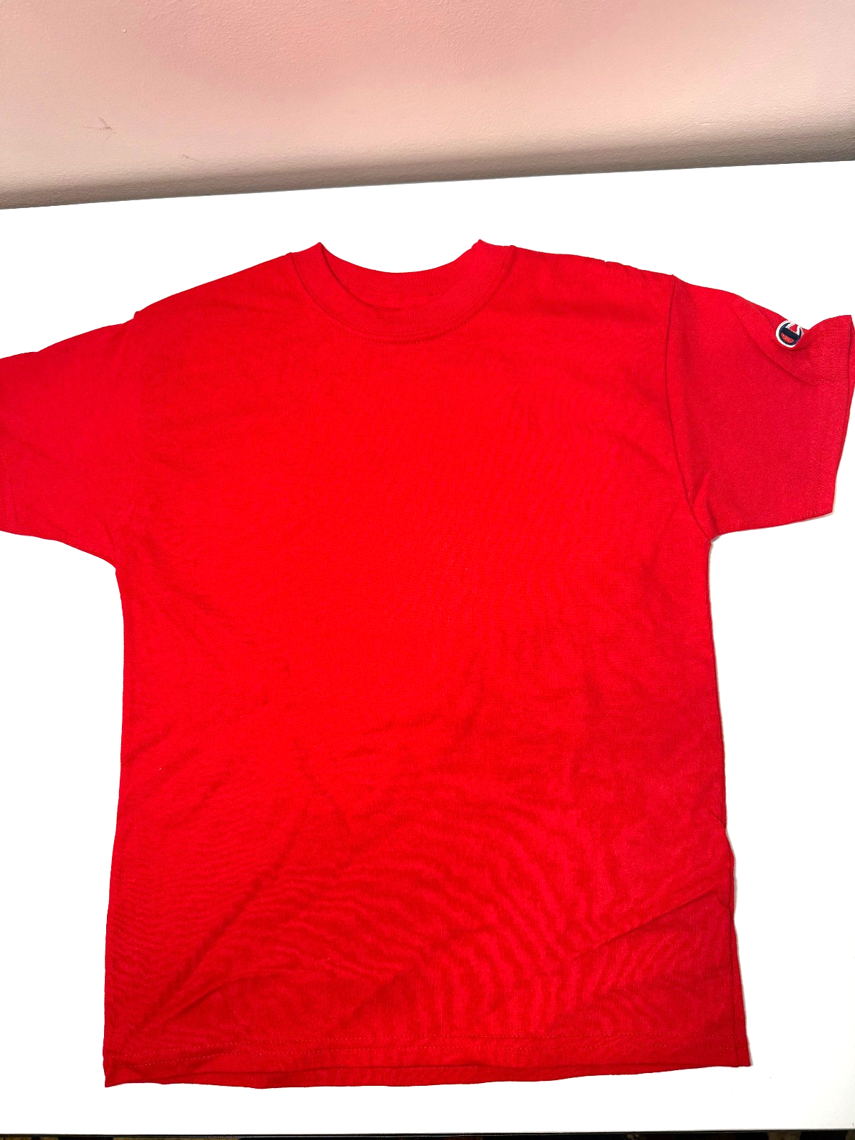 Champion Authentic Performance Cotton Training top T-Shirt Youth Scarlet (Small)