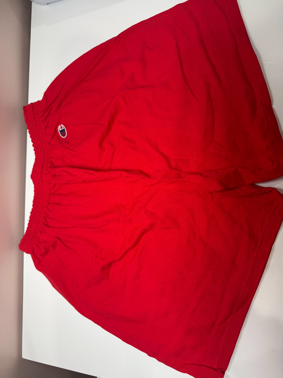 Men's Champion 100% cotton Jersey Shorts Scarlet  M (32-34)