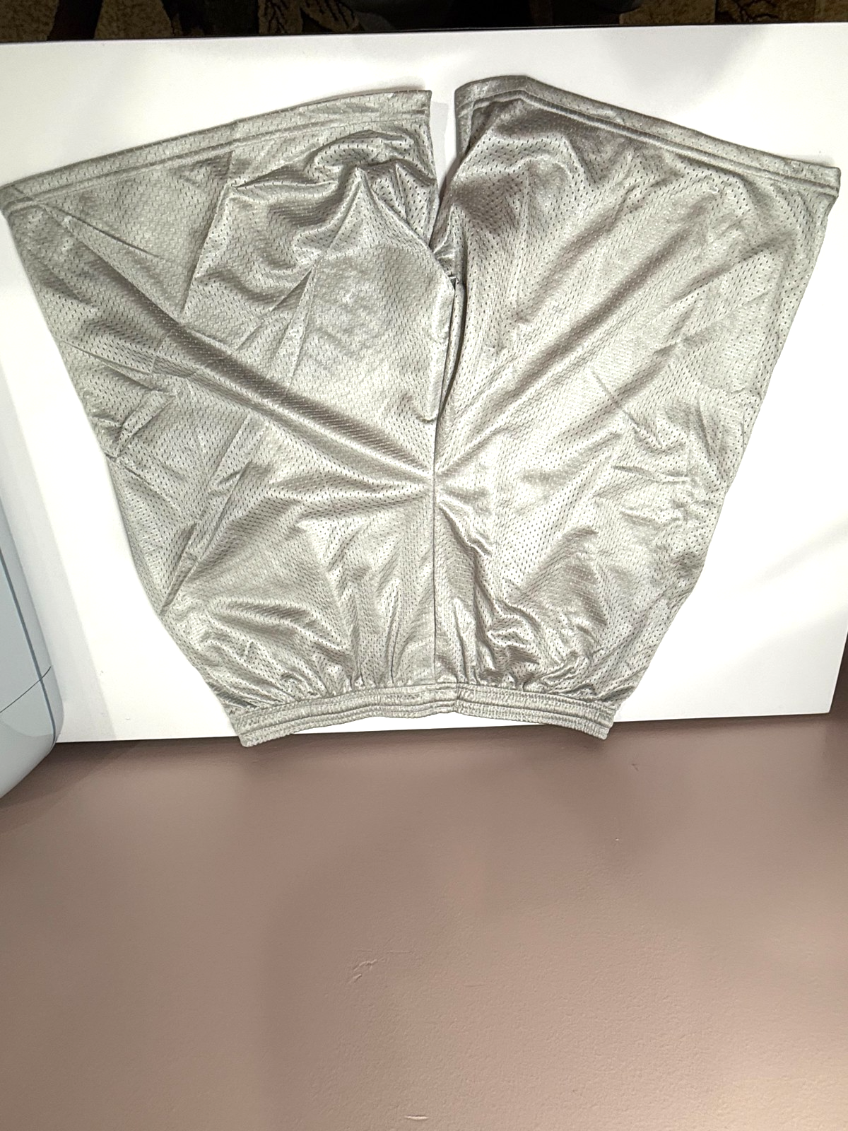 Men's New Champion Athletic Gray GYM  Active wear Mesh Shorts With Pockets Large