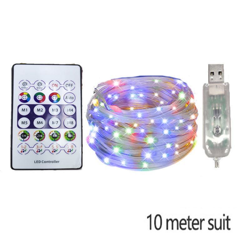 LED Rope Lights Outdoor, RGB Remote Control Fairy String Lights Plug In With 200 LEDs, Super Durabl