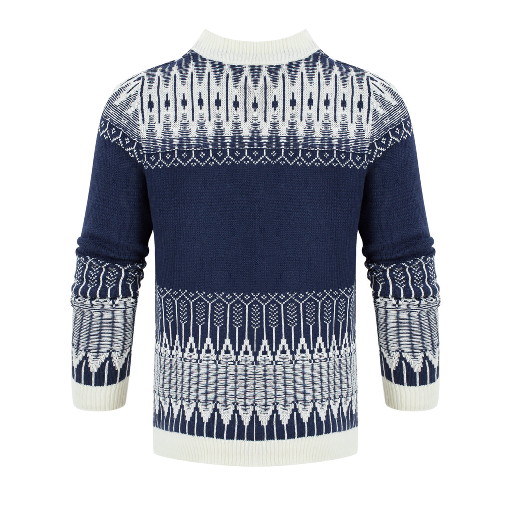 Men's Knitted Sweater Fashion Long-sleeved Pullover Tops Fall And Winter Clothing
