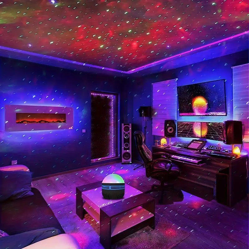 Aurora Starry Sky Projector-Blending Dreamy Aurora With Glittering Stars, 360 Degrees Rotating Projection -Immersive Romantic Atmosphere Creator For Bedrooms