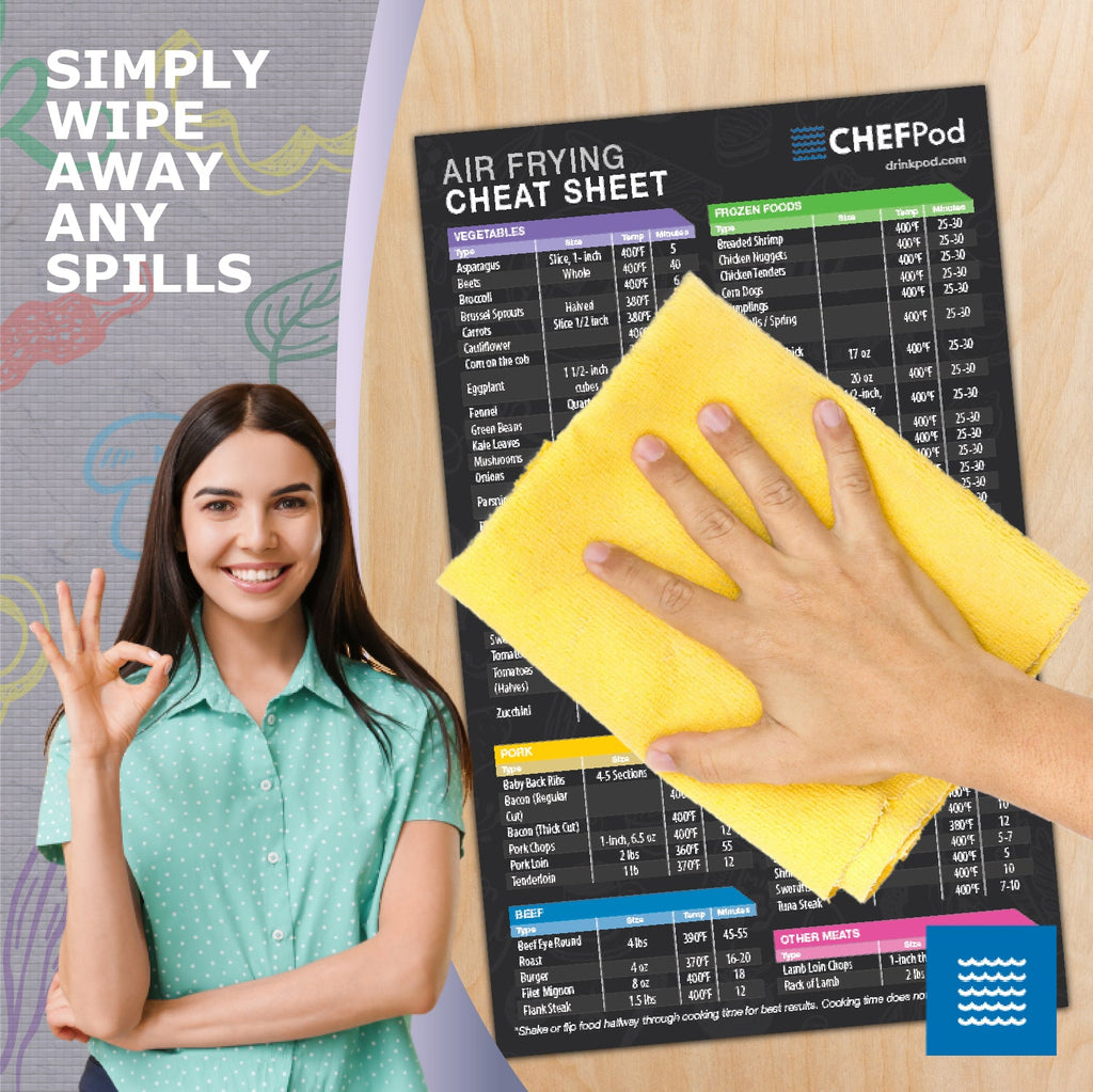 Air Fryer Magnetic Cheat Sheet Set Of 2, Air Fryer Accessories Cook Times