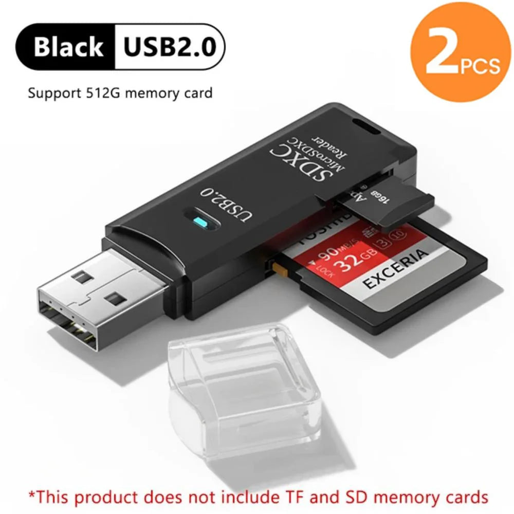 2 in 1 USB 3.0 Card Reader Micro TF sd card Reader usb adapter High Speed Cardreader TF Memory card For PC Laptop Accessories