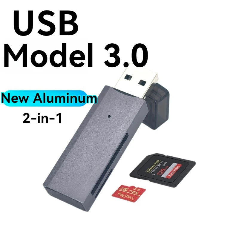 2 in 1 USB 3.0 Card Reader Micro TF sd card Reader usb adapter High Speed Cardreader TF Memory card For PC Laptop Accessories
