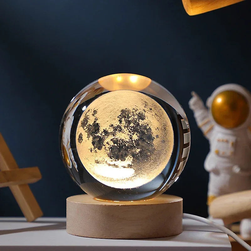 CosmoGlow™ 3D Galaxy Crystal Lamp