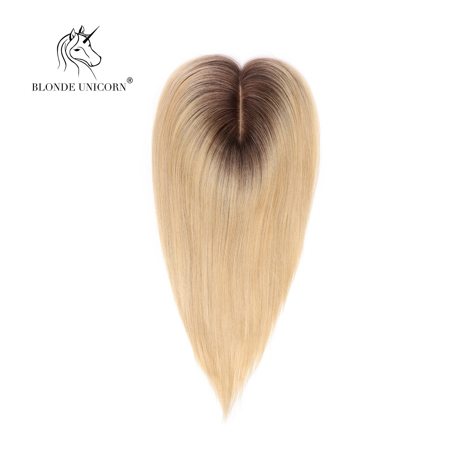 Blonde  Ombre Bleach Blonde Hand Made Real Human Hair Toppers For Women
