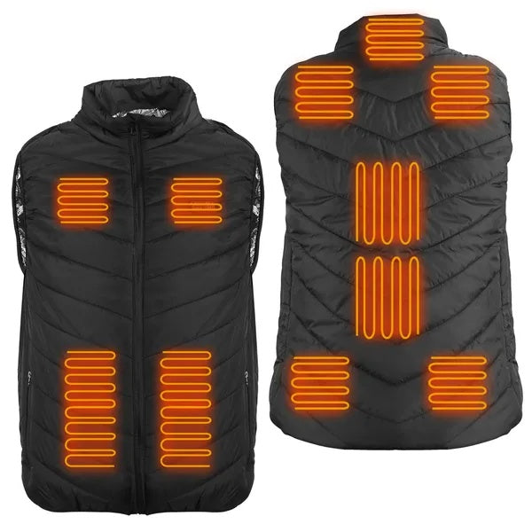 Heated Vest Electric USB Jacket Men Women Heating Coat Thermal Body Warmer Wear With 3 Temperature Levels